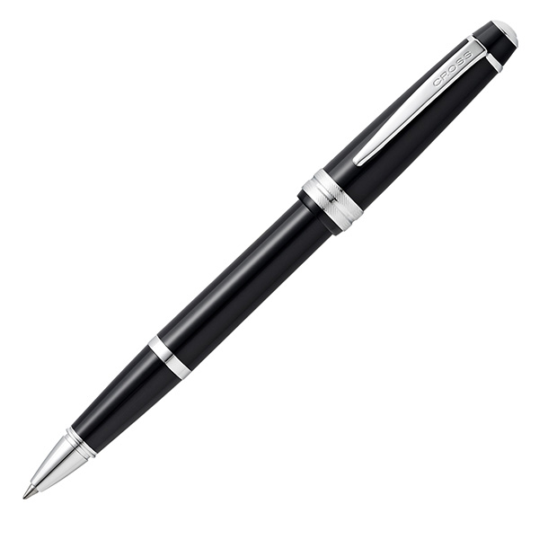 Penna roller Bailey Light - punta F - fusto nero/cromo - Cross