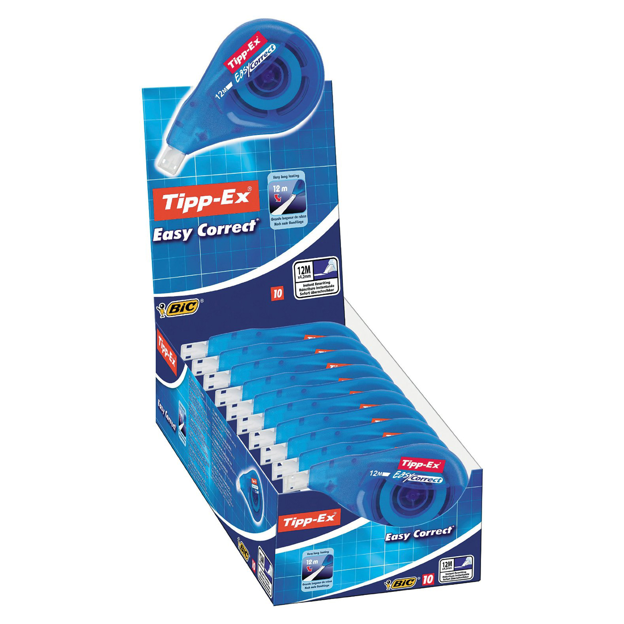 Correttori a nastro Easy Correct - 4,2mm x 12mt - Tipp-Ex - conf. 10 pezzi