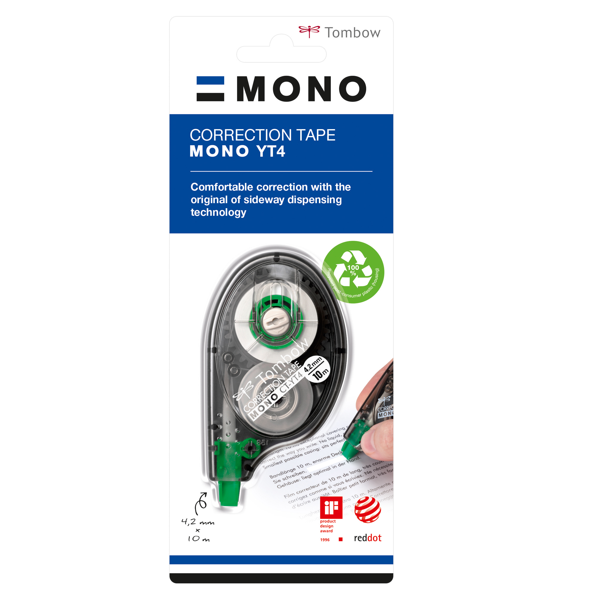 Correttore a nastro Mono Correction - 4,2 mm x 10 mt - Tombow