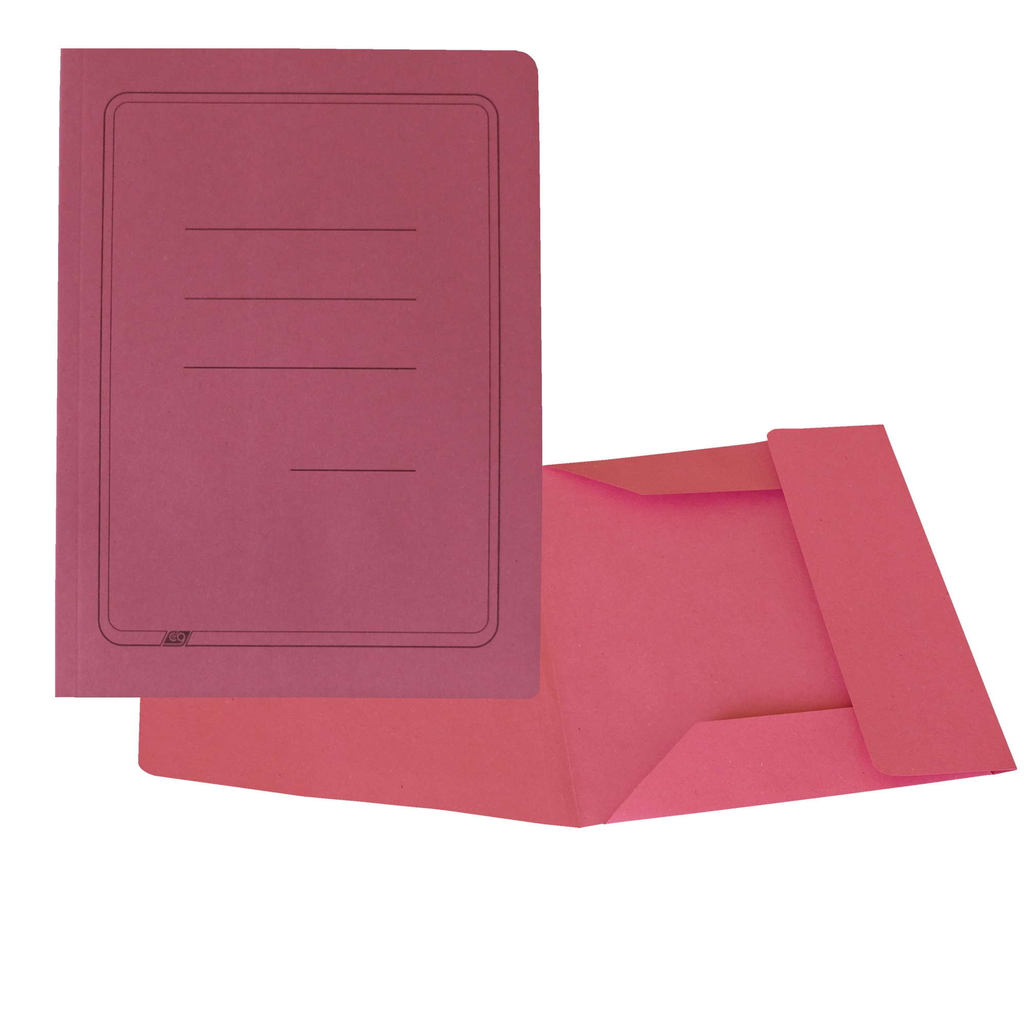 Cartellina 3 lembi con stampa - 200 gr - 25 x 33 cm - cartoncino manilla - magenta - Cartotecnica del Garda - conf. 50 pezzi