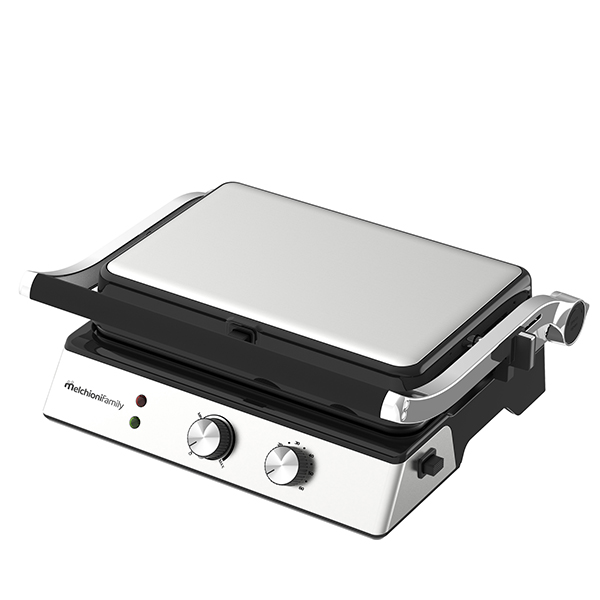 Bistecchiera elettrica BURGERONE 34 - con piastre removibili - 44.1 x 18.9 x 38 cm - 1800 W - nero - Melchioni family
