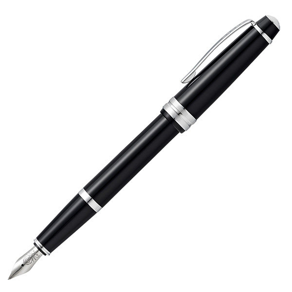 Penna stilografica Bailey Light - punta M - fusto nero/cromo - Cross