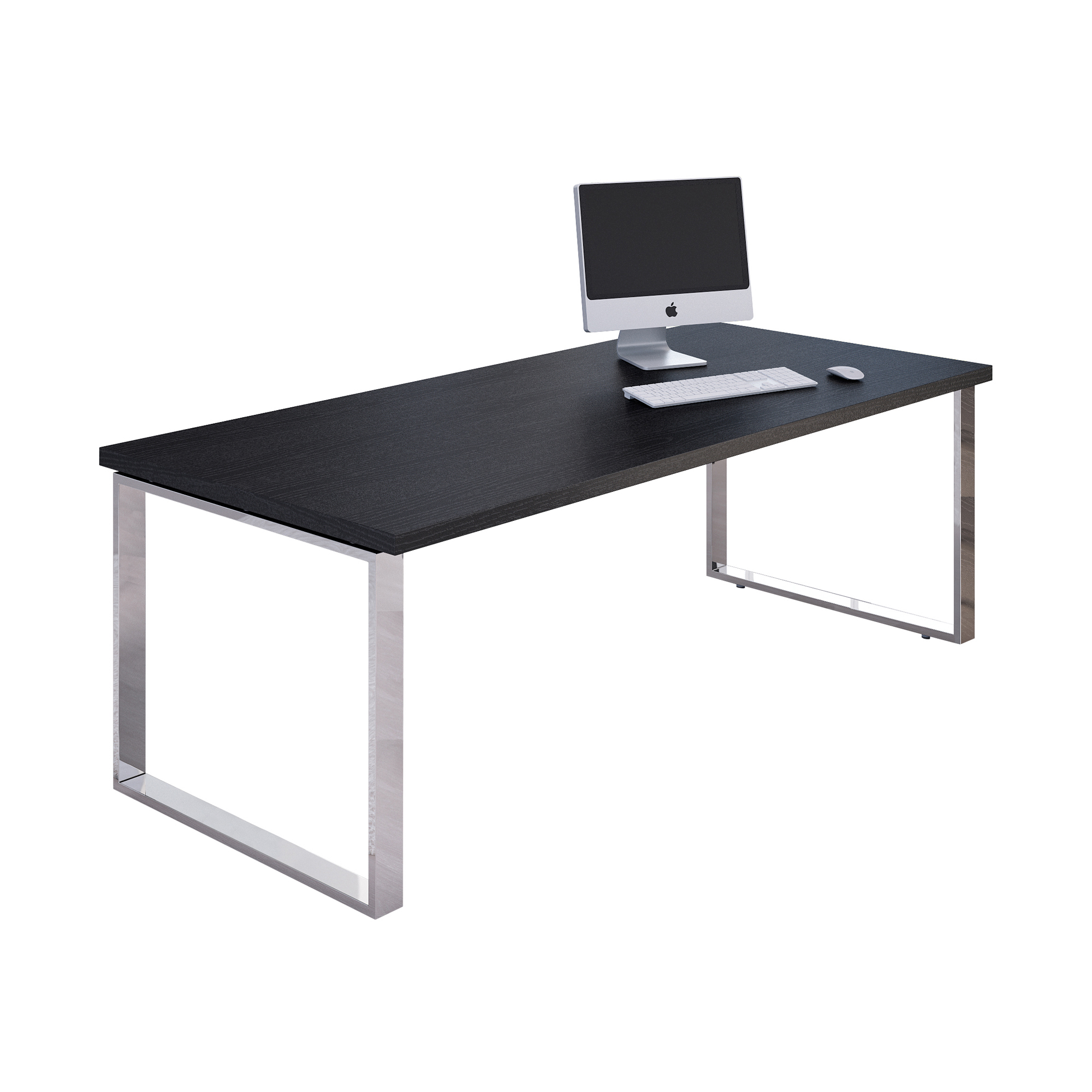 Scrivania direzionale Prestige Metal - 210 x 90 x 74 cm - nero venato