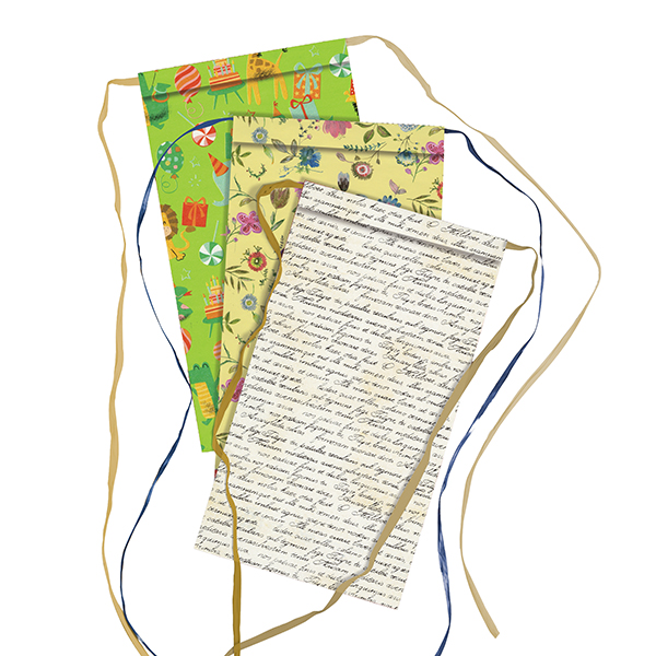 Sacchetto regalo - fantasie assortite - c/nastro rafia - 36 x 50 + 5 cm - carta - Rex Sadoch - conf. 2pz