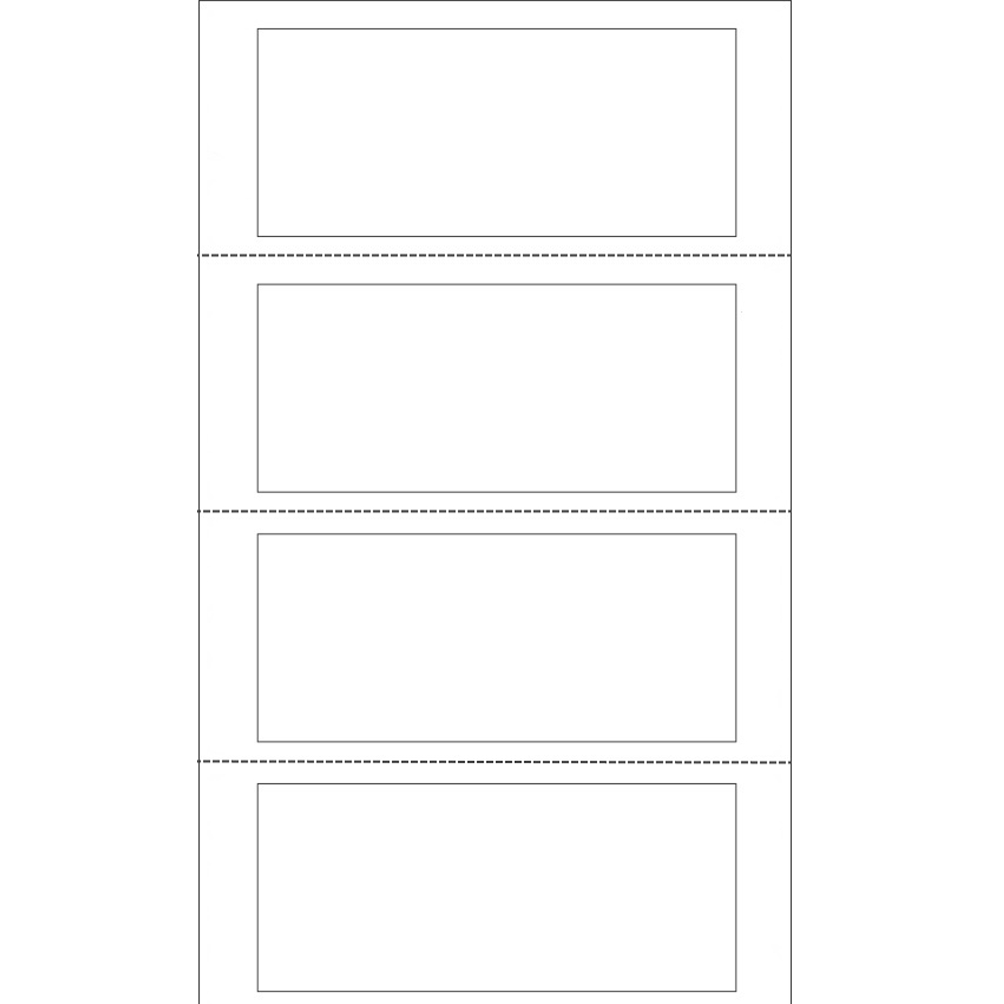 Etichette adesive a modulo continuo TT951-2 - in carta - corsia singola - permanenti - 140 x 60 mm - 4 et/fg - 100 fogli - bianco - Markin